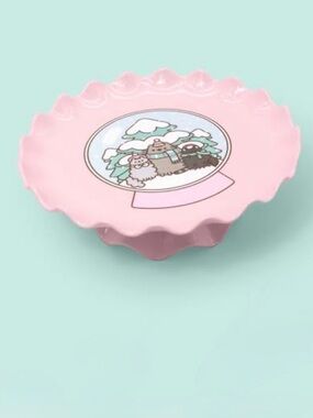 Pusheen Pink Scalloped Cake Stand Tray